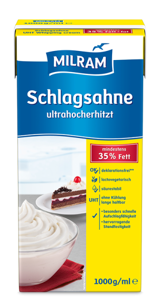Slagroom UHT zonder suiker 35% vet 1kg Slagroom UHT zonder suiker 35% vet 1kg