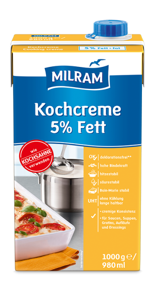 Kookzuivel UHT 5% vet 1kg Kookzuivel UHT 5% vet 1kg
