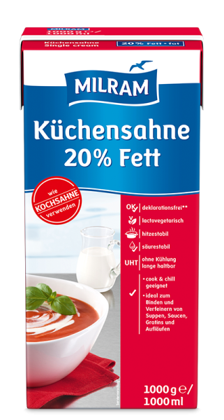 Kookroom UHT 20% vet 1kg Kookroom UHT 20% vet 1kg