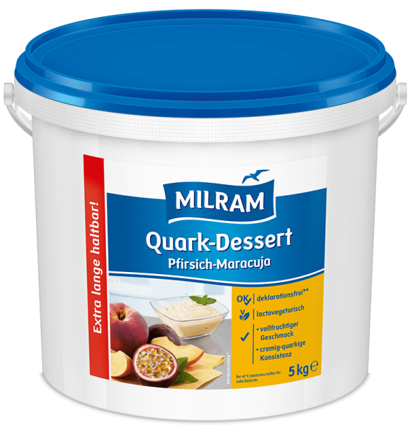 Dessert-kwark Perzik - Passievrucht 5kg Dessert-kwark Perzik - Passievrucht 5kg