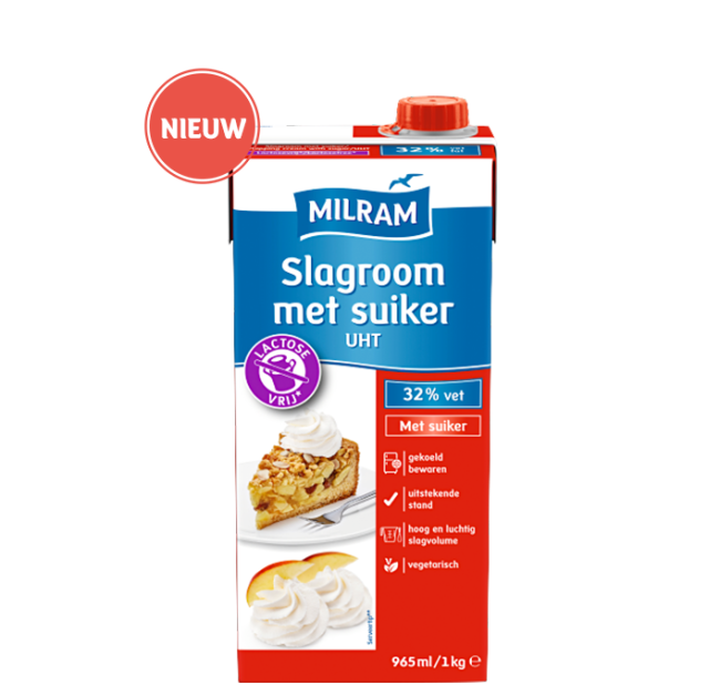 MILRAM - Slagroom met Suiker lactosevrij 1kg