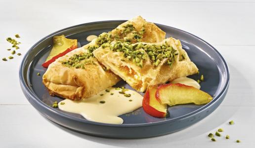 Strudel met mandarijn en kwark